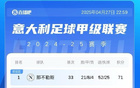 意甲榜：國米連敗，與那不勒斯平分，后者戰都靈。