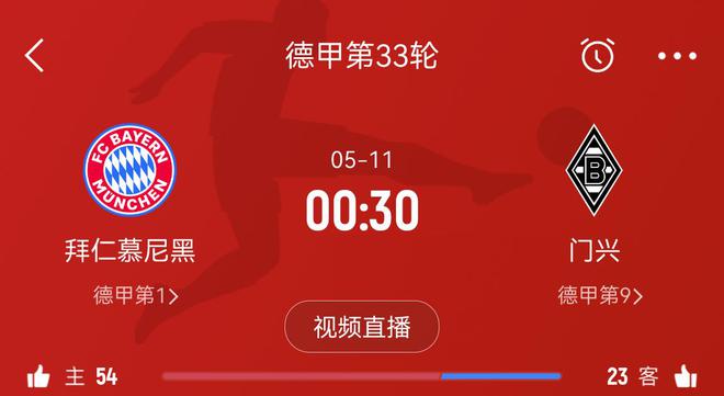 拜仁戰門興，凱恩復出，自力更生！