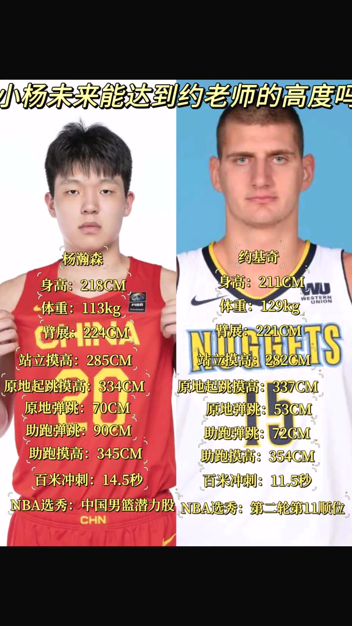 約基奇第41位被選中楊瀚森未來能達到約老師幾成高度