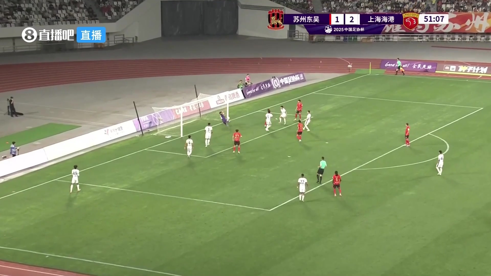吳俊杰門前頭頂腳踢兩連擊破門蘇州2-2扳平海港