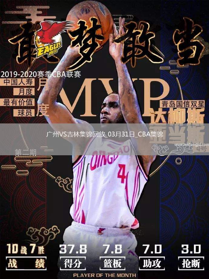 03月31日CBA常規賽收官戰 廣州 - 吉林 精彩鏡頭