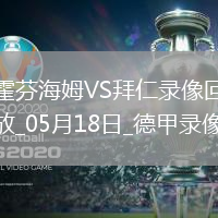 德甲第34輪霍芬海姆0-4拜仁慕尼黑